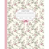 Coquette Composition Notebook: Pastel Pink Vintage Floral Journal with Cottagecore Aesthetic Ideal for Women and Teens for School and Work | College Rule Lined Pages