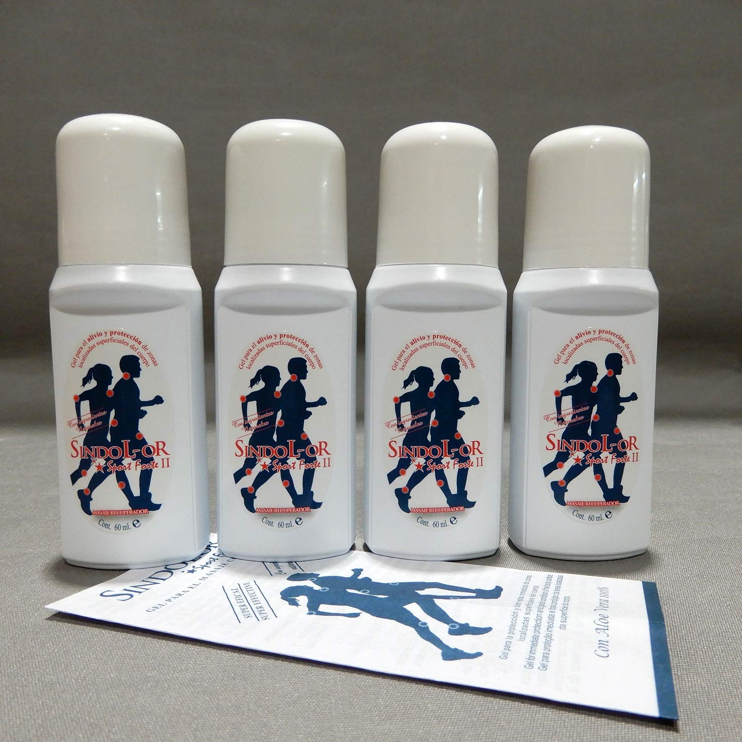 Roll-on Sindolor Gel Sport Forte II, 60 ml. 4 Units Saving Pack