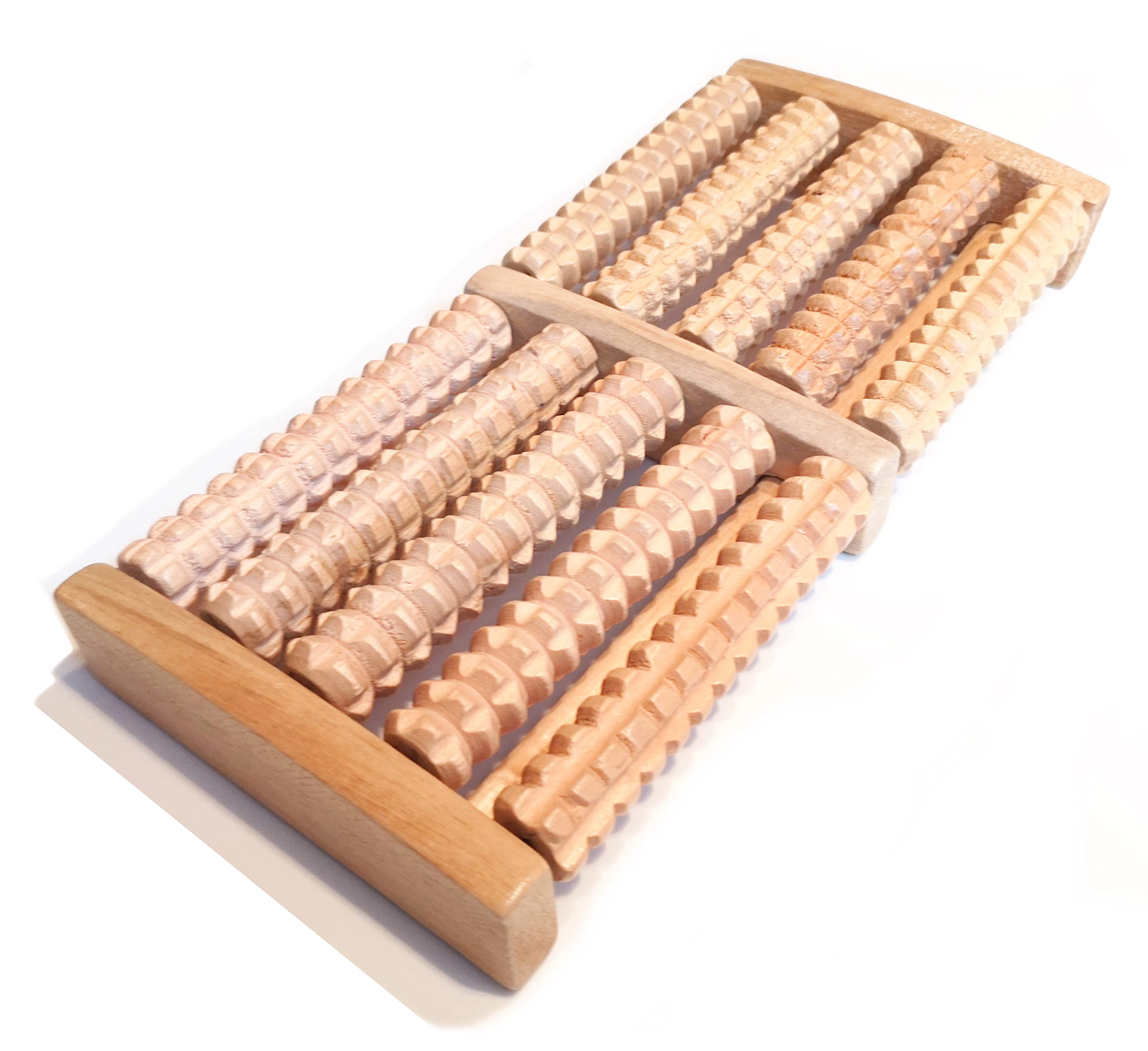 Clixde, Foot Massage Roller, Reflexology, Improves Blood Circulation, Wood, 260g