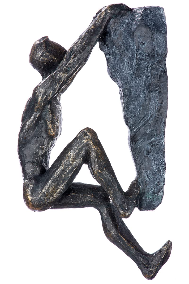 Casablanca Decorative Figure Sculpture Hanging Resin Ambitions & Goals with Saying Pendant Bronze Height 20 cm