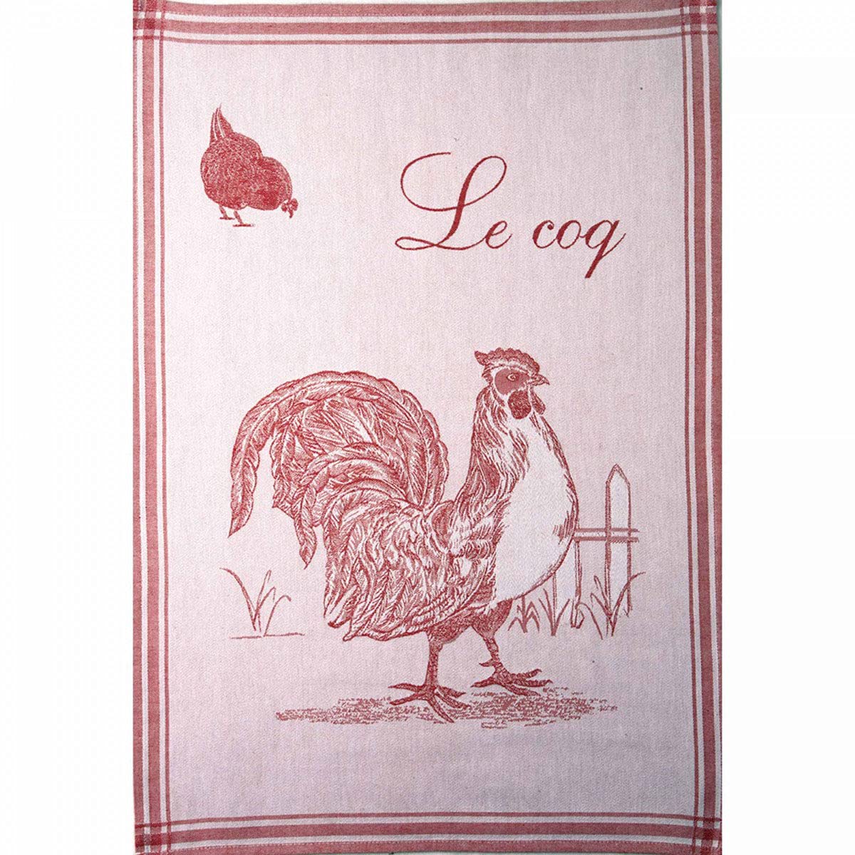 PJ Cockerel Tea Towel Red