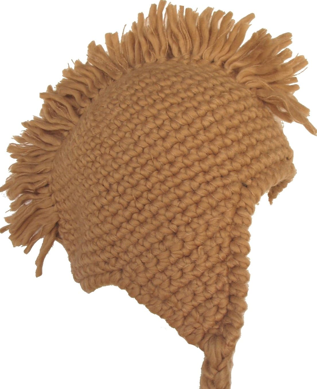 hanging down part of a winter cap