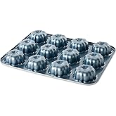 Nordic Ware Formed Mini Bundt, 12 Cavity Cupcake, Twilight Blue
