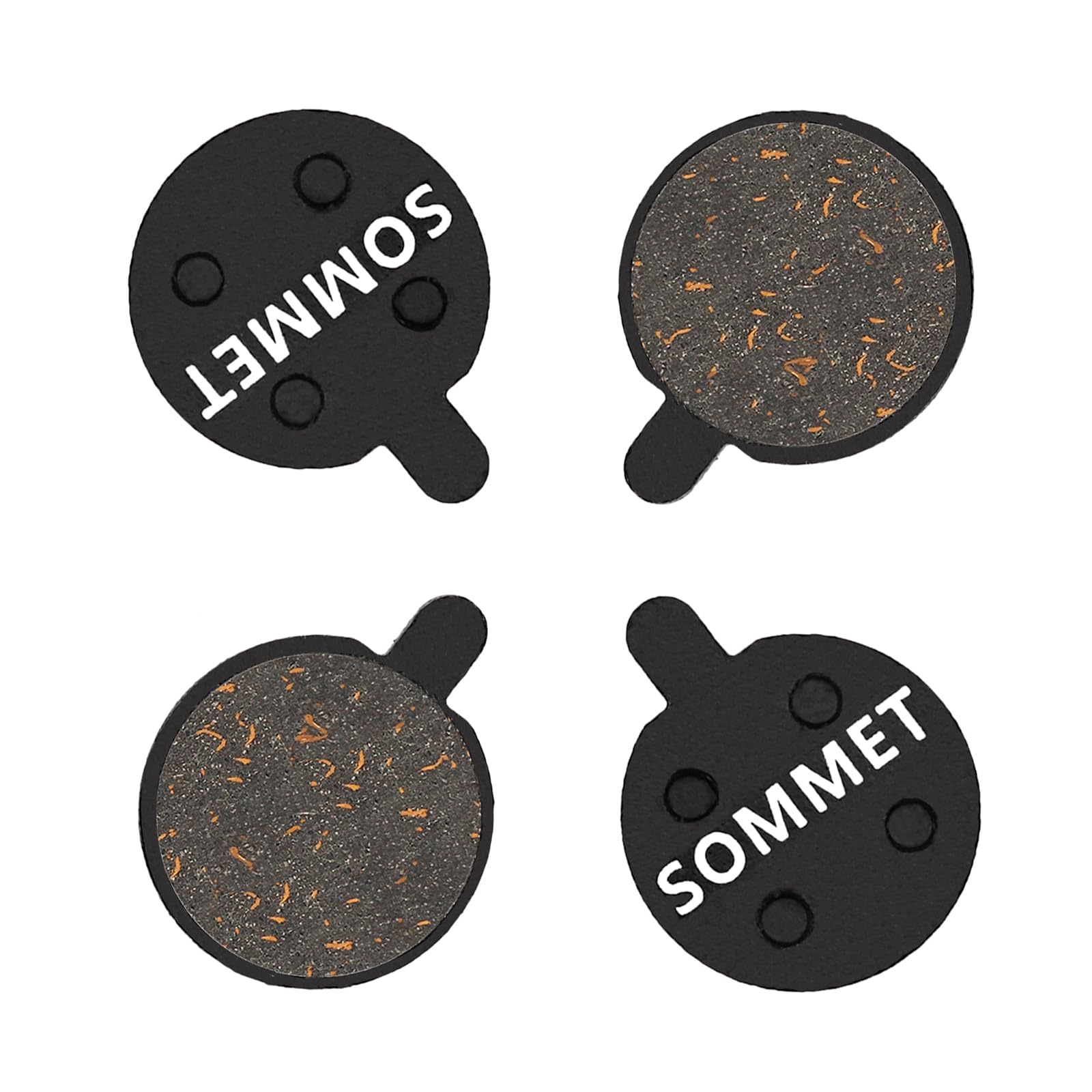 SOMMET 2 pairs Resin and Semi-Metallic Disc Brake Pads fit for ZOOM DB-280/350 / 450/550 / 650 / Alongha SNG/Apse/Artek Apollo/Shockwave/X-Rated