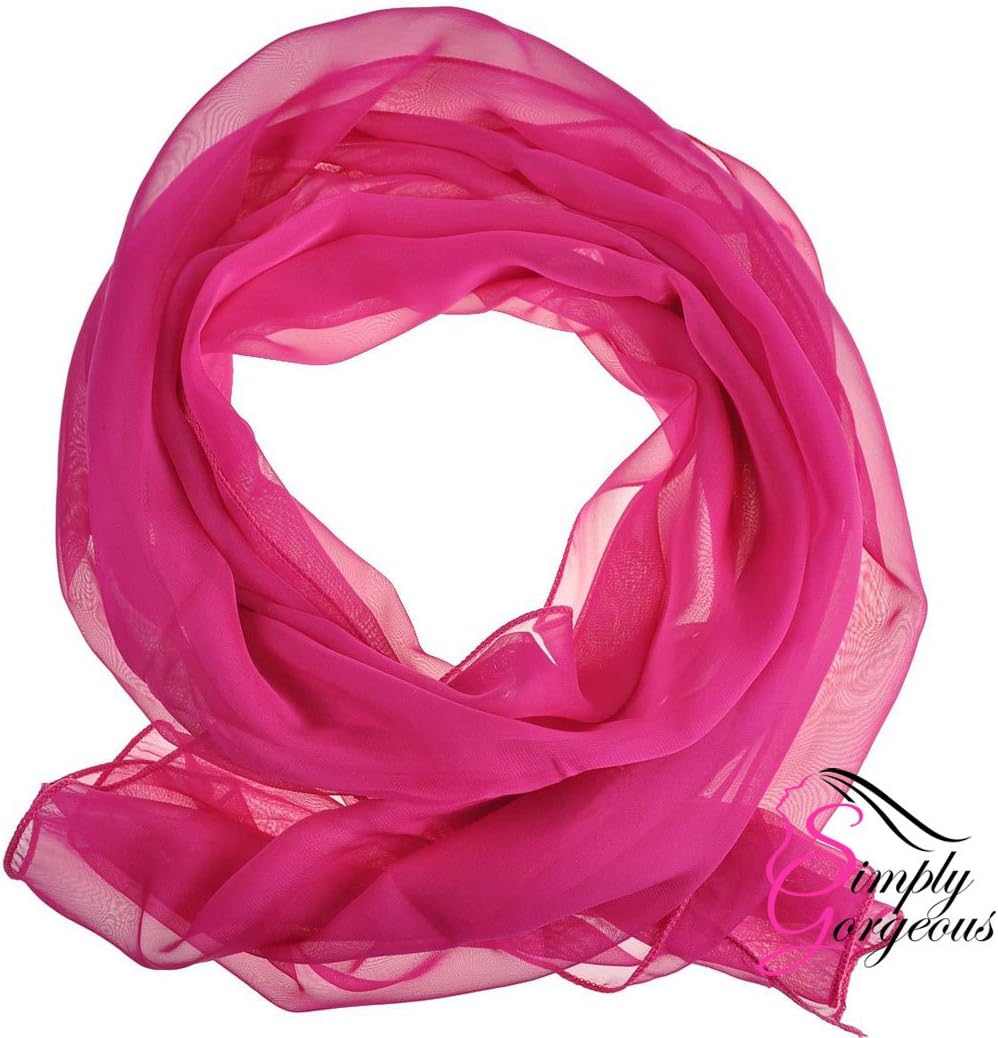 Classic Plain Chiffon Scarf Silk Feel Soft Neck lady Shawl Hijab Scarves