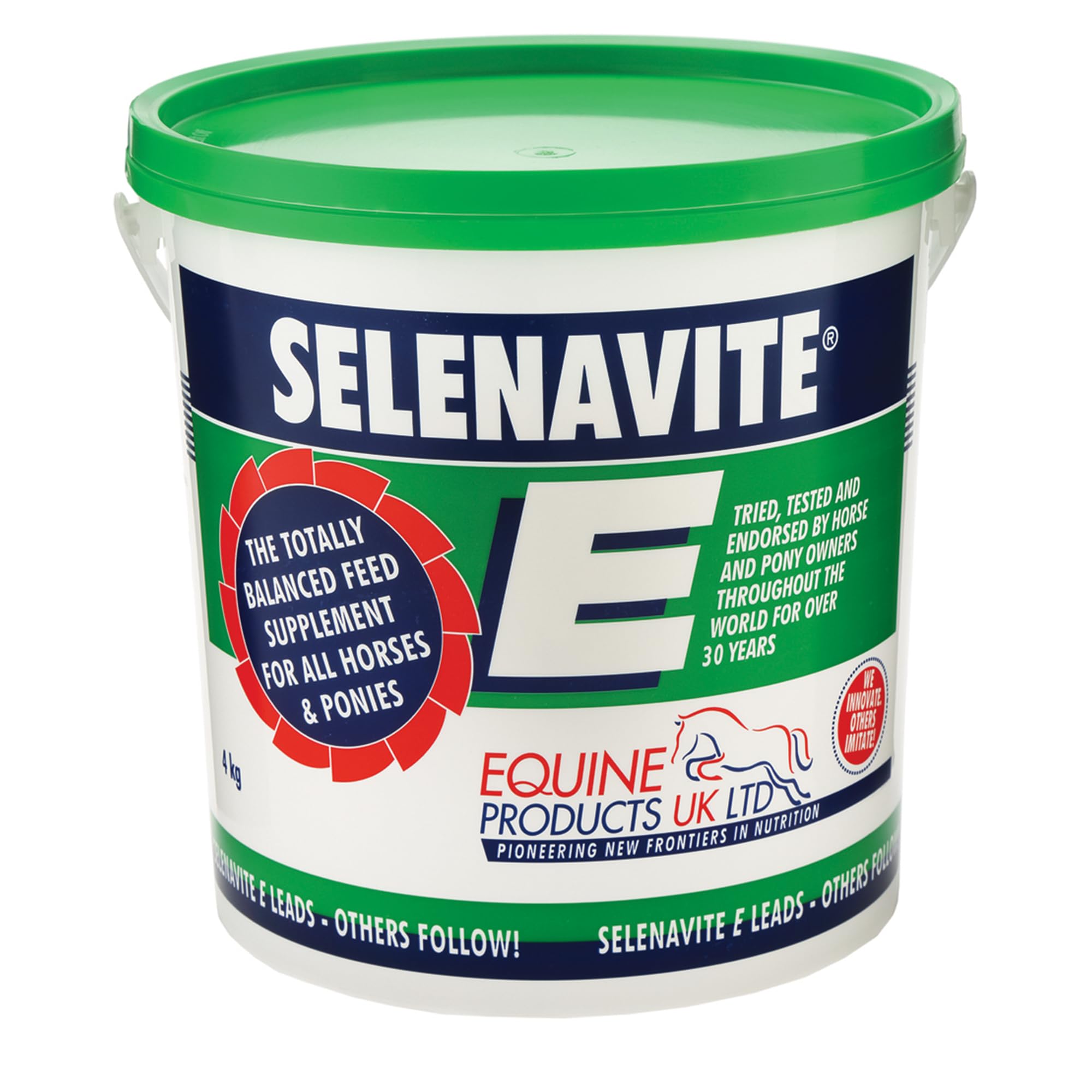 Equine Products Selenavite E: The ultimate feed balancer. High concentration vitamin & trace element supplement high in vitamin E. 4kg