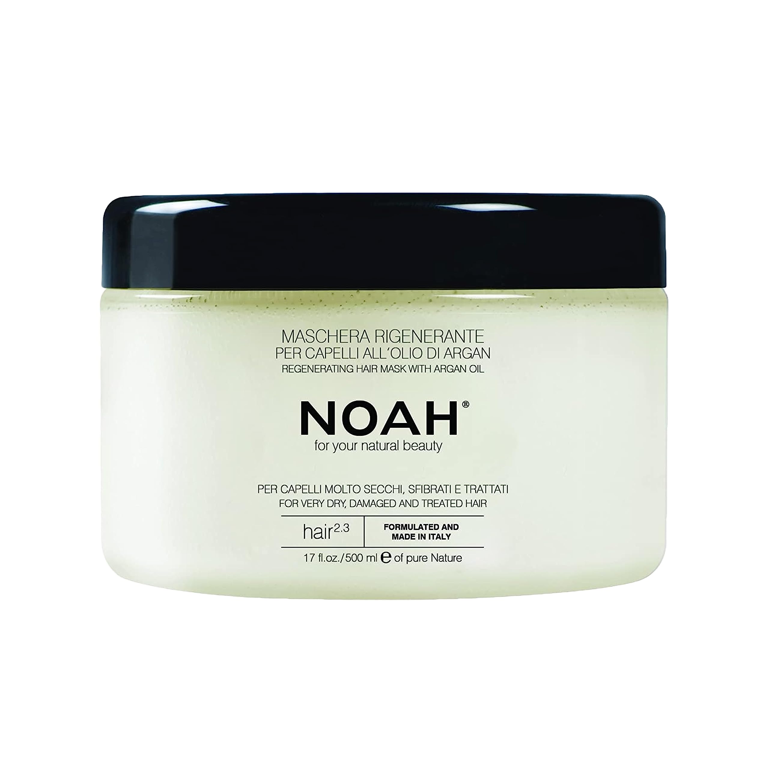 NOAH Hair 2.3 Regenerating Hair Mask with Argan Oil – Deep Moisture & Repair for Dry, Damaged, Frizzy & Chemically Treated Hair – Silicone-Free, Nourishing, Hydrating, Anti-Frizz Hair Treatment, 500ml