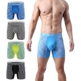 YuKaiChen Men's Pouch Underwear Performance No Ride Up Boxer Briefs