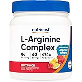 Nutricost L-Arginine Complex (Fruit Punch, 60 Servings) - Gluten Free, Non-GMO