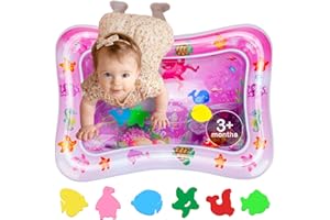 Tummy Time Water Mat – Inflatable Water Play Pad for Babies - Sensory Tummy Time Mat for Floor Play - 100% BPA-Free & Leakproof - Baby, Infants 3-12 Months – Pink - Avec Maman