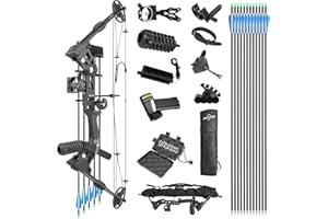Compound Bow Kit, Hunting & Targeting, Gordon's Limb Made in USA, Draw Weight 20-70 lbs Adjustable, Draw Length 24”-30",up to