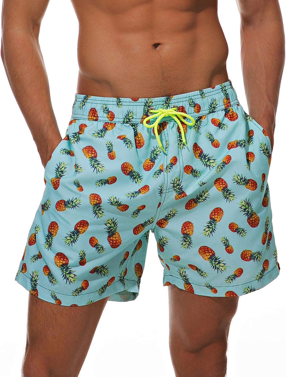 Men's Swim Trunks with Mesh Lining Short Bathing Suit Quick Dry Boardshorts with Pockets