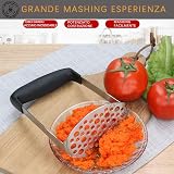 Starchef Stainless Steel Masher Ricer with Soft Handle Black view 5