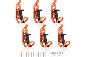 ChimimeDecor 6Pcs Shovel Mount for Roof Rack Orange, Heavy Duty Shovel Holder for Truck, Metal Rubber Clamps, Wall Mounting B