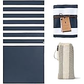 SummerSand Microfiber Beach Towel - Quick Dry, Sand Free - Compact and Lightweight for Travel - Recycled Materials - Travel Bag Included - Large Microfiber Towel (63x31.5in – Deep Blue)