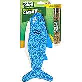 KITTY KA-ZOOM ZOOMIE Shark Kicker - Refillable Catnip Toy + Catnip | High Potency Hand Harvested Fresh | Soft Plush for Engag