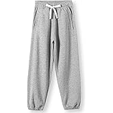 Chicduo Girls' Boys Sweatpants Casual Baggy Joggers Kids Athletic Cinch Bottom Pants with Pockets & Drawstring