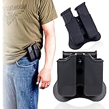Glock Magazine Holder 9mm Magazine Holster The Ultimate Double Stack Glock Mag Holder with Paddle 9mm and .40 Caliber Magazine Pouch