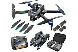 JARDHOM Drones with Camera for Adults 4K, GPS UHD Drone, 5G Remote Controller with Screen, One Key Return, Dual Camere, 3rd Gear Speed, Optical Flow Mode and Obstacle Avoidance, Drone for Beginners (Black)