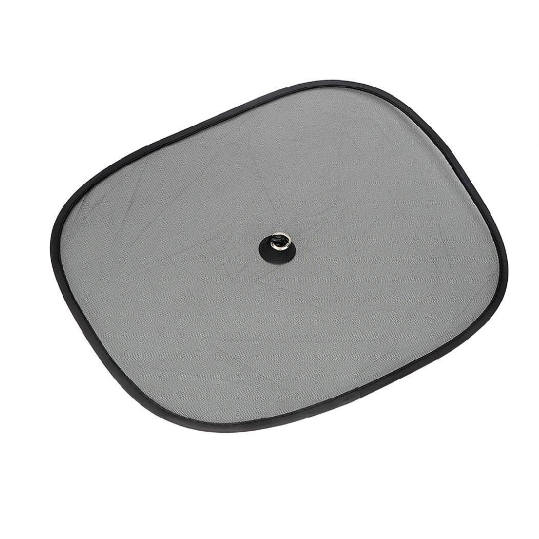 Scallop - Parasole per finestrini anteriori, con ventosa, 2 pezzi, colore: Nero