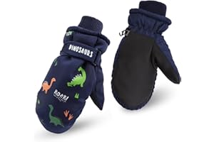 Peecabe Kid Winter Glove Toddler Boys Girls Ski Mittens Warm Fleeced Lined Snow Gloves