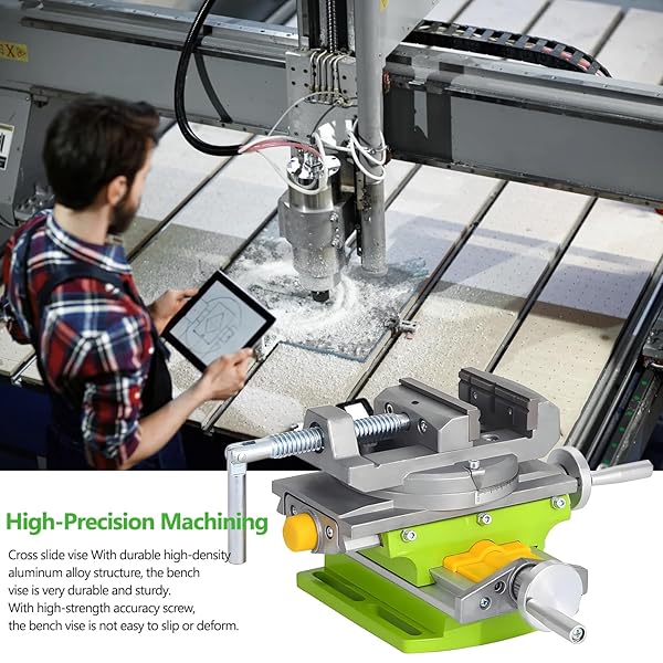 3’’ CROSS SLIDE DRILL PRESS VISE, 2 WAY X-Y COMPOUND BENCHTOP DRILL PRESS VISE WITH 90° ROTARY TABLE, FOR MINI MILLING MACHINE