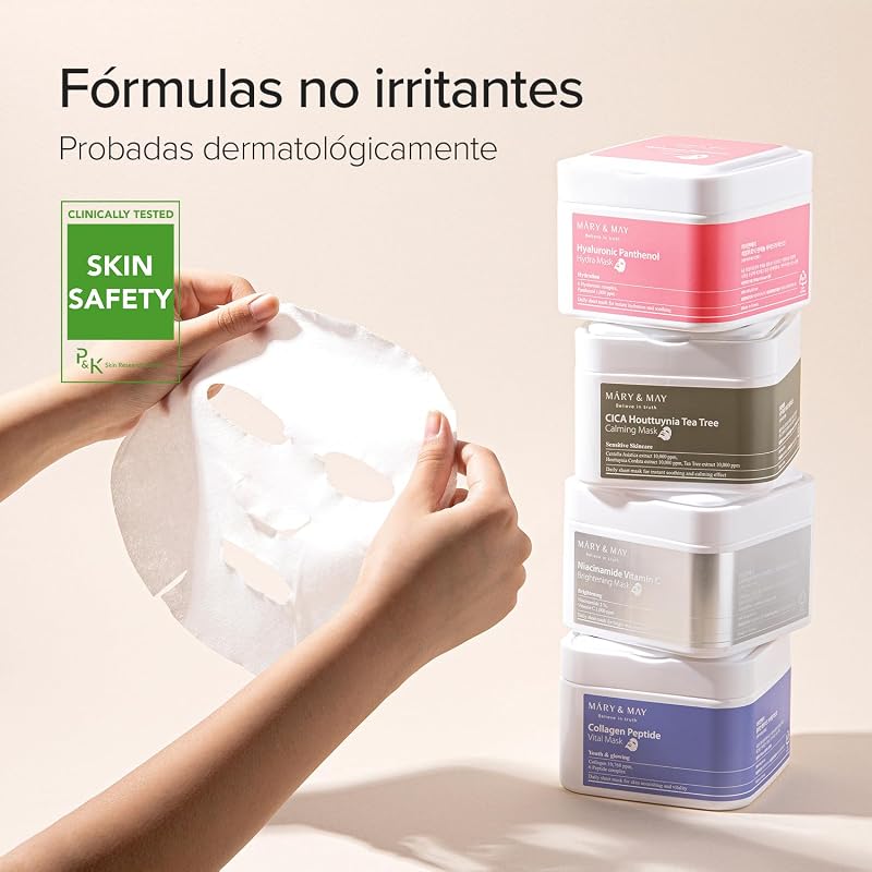 Máscara de Hidra de Pantenol Hialurónico - Máscara de Folha Diária para Hidratação Intensa e Calmante - Cuidados de Pele Coreanos, Hipoalergénicos e Livres de Crueldade, 30 Sheets — foto 7 de 7