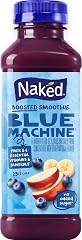 Naked Boosted Smoothie Blue Machine, 15.2 fl oz Bottle - Real Fruit Juice Smoothie with Fiber, Excellent Source of Vitamin C 