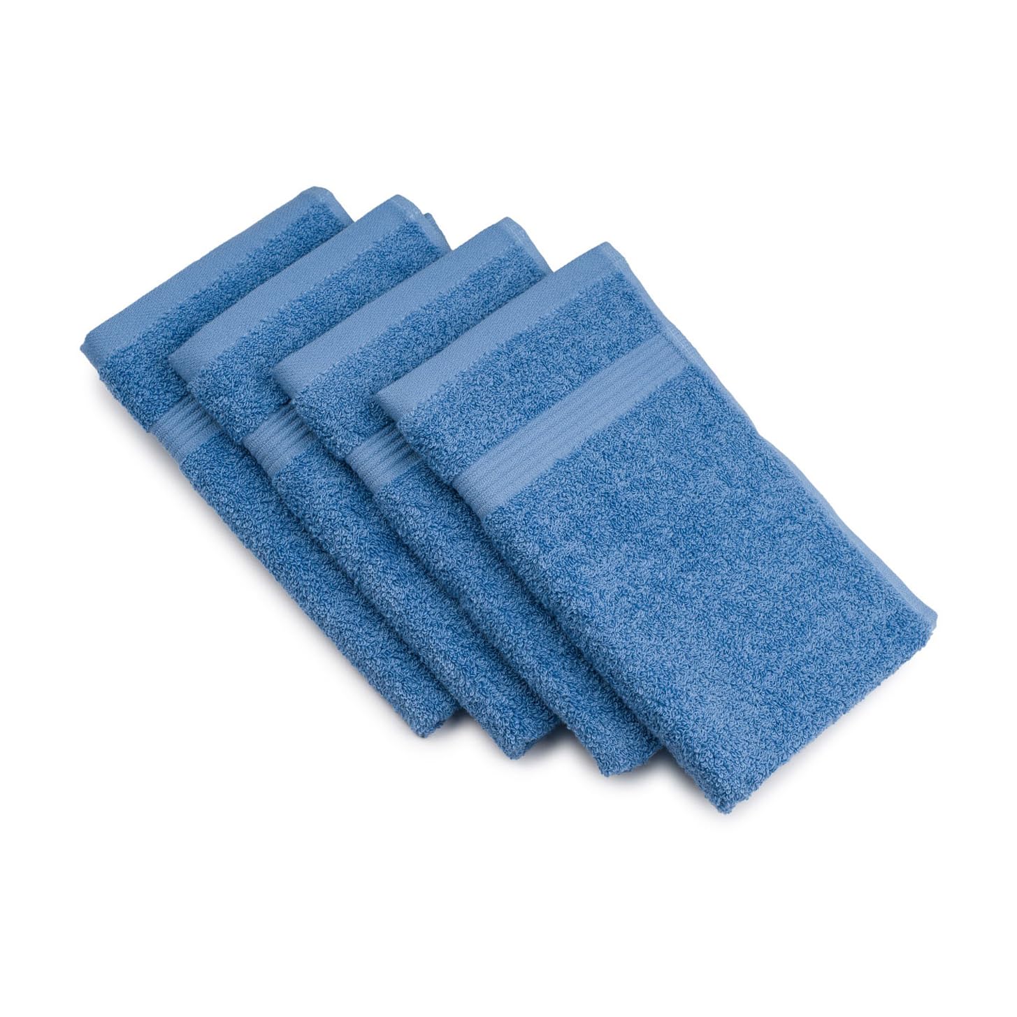 Gözze - Set of 4 New York Guest Towels, Luxuriously Soft and Absorbent, 100% Cotton, 30 x 50 cm - Fjord