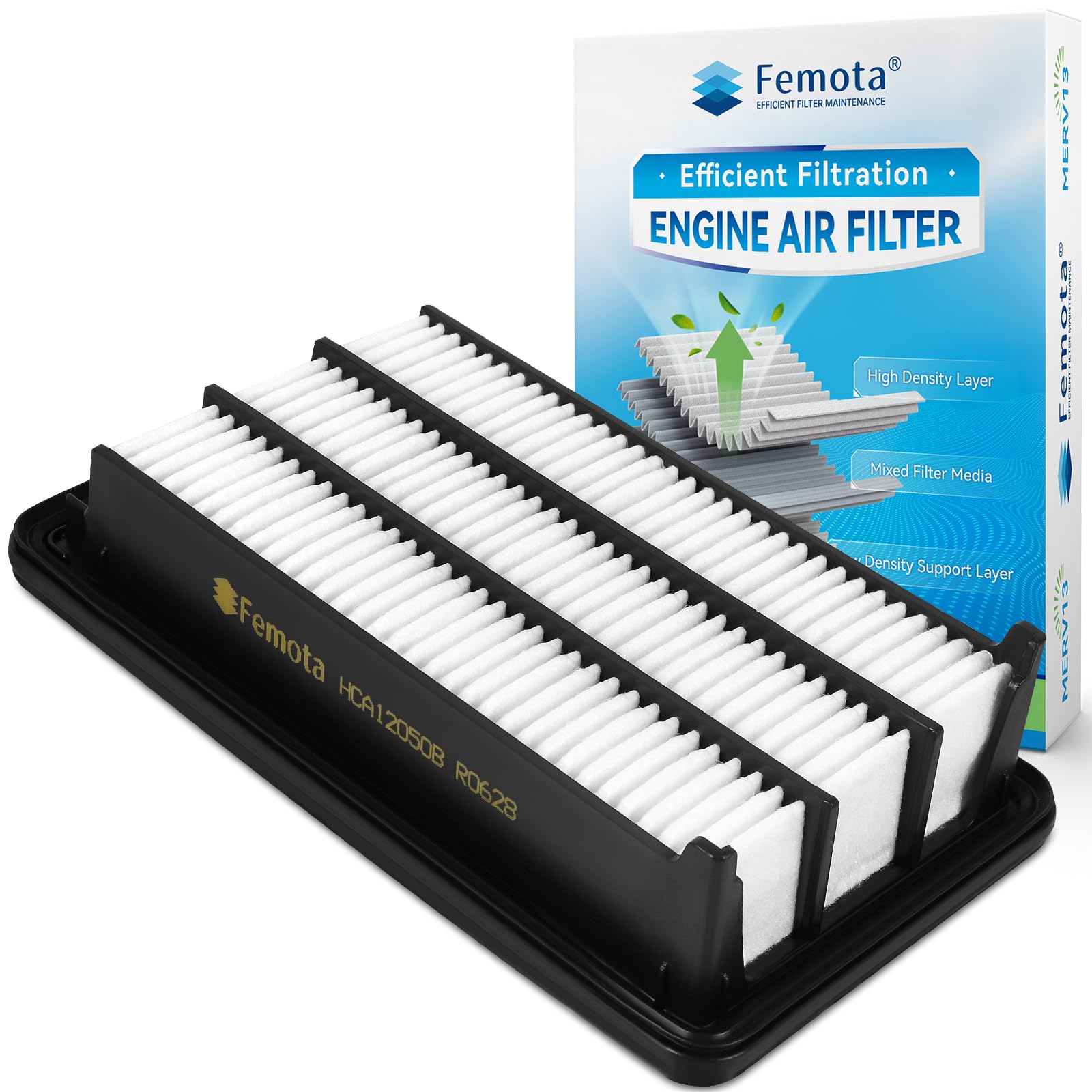 Photo 1 of Femota CA12050 Engine Air Filter, replace for Honda Civic 1.5L L4 Turbocharged Engines (2016~2021), CR-V 1.5L L4 Turbocharged Engines (2017-2021).
