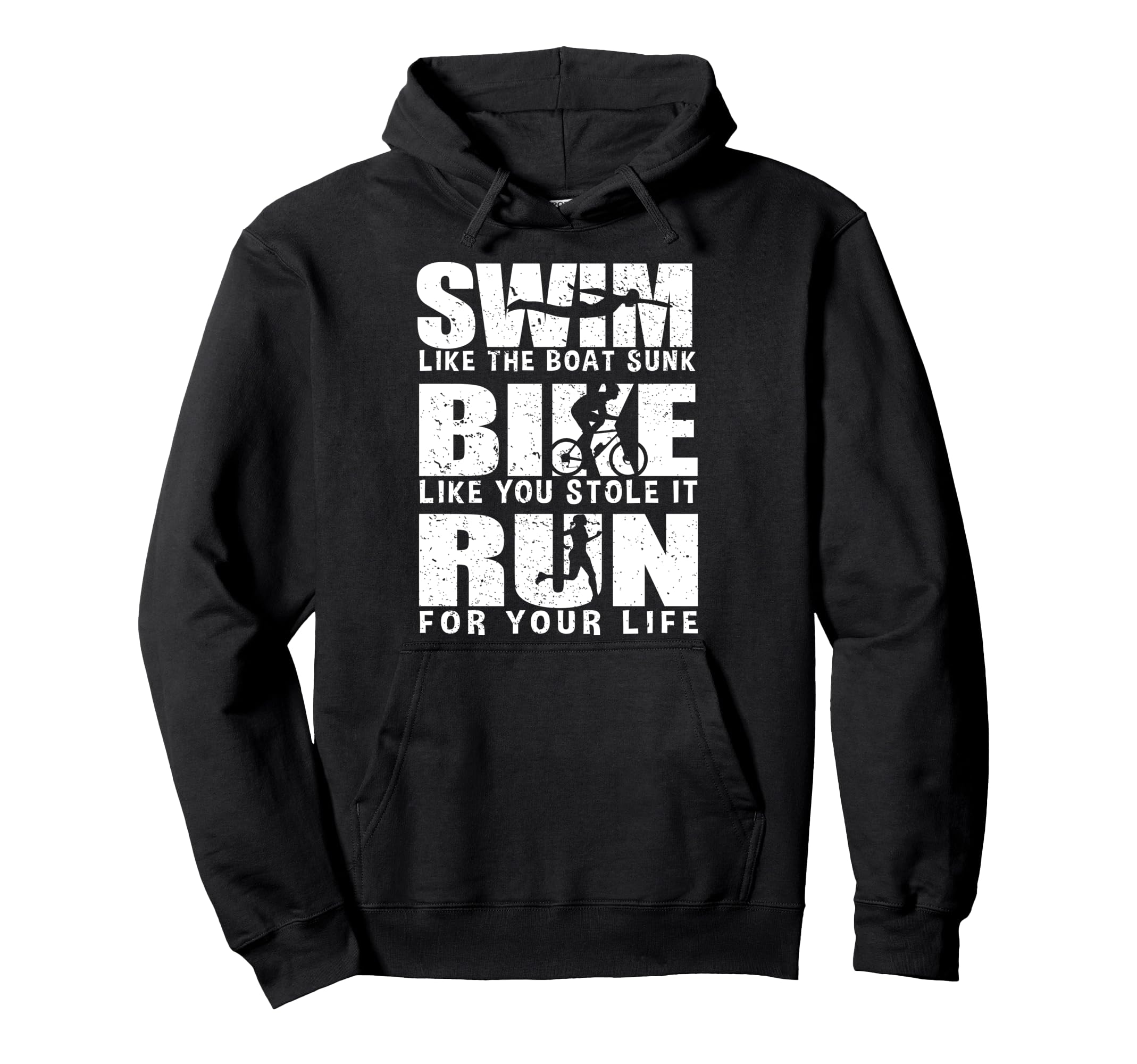 Triathlon - swim, bike, run Pullover Hoodie