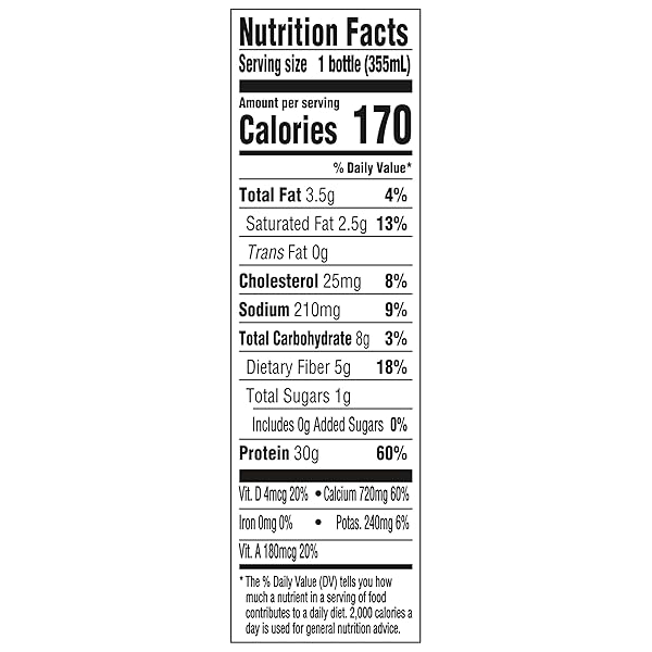 OIKOS PROTEIN SHAKE, VANILLA, 30G HIGH PROTEIN DRINKS, SHELF STABLE, READY TO DRINK, 5G PREBIOTIC FIBER, 12 FL OZ BOTTLE