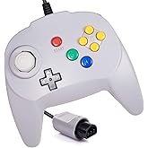 KIWITATA Retro Mini Controller, Wired Remote Game Pad Upgraded Joystick for Classic N64 Console (Gray)
