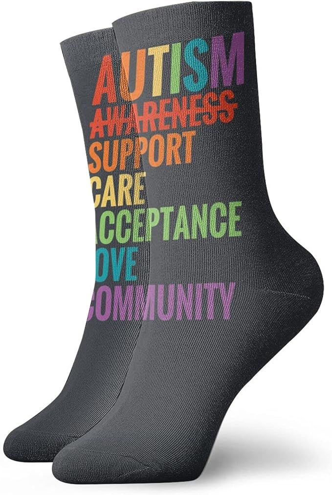 Autism Awareness Socks for Men Women Low Cut Ankle Patterned Crew Socks