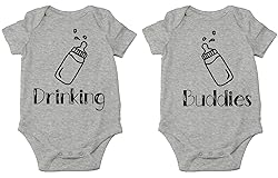 CBTwear Drinking Buddies - Matching Twin Babies