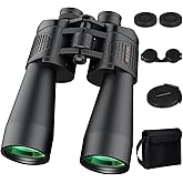 20x70 Binoculars for Adults High Powered - WOZEL HD Bird Binoculars with Clear Low Light Vision - Powerful Binocular for Bird Watching Hunting Travel Outdoor Hiking - Christmas Birthday Gifts for Men