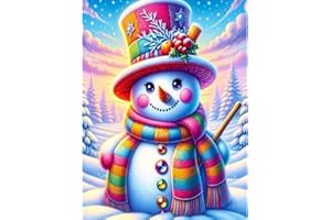 GGANMTERE Christmas Diamond Painting Kits for Adult Beginners, Snowman Diamond Art Painting Kits for Adult, 5D Diamond Dots Diamond Gem Art for Beginners, Easy to DIY Gem Art Craft for Home Decor 12x16 inch