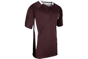 Champro Unisex-Adult Clean-up 2-Button Baseball JerseyClean Up 2-Button Baseball/Softball Jersey
