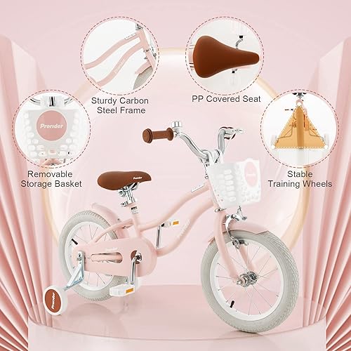 BABY JOY Kids Bike, 14 Inch Boys Girls Bike for 3-5 Years Old w
