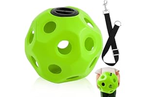 Seenelling 15.75" Hay Ball for Horse with Hanging Strap Slow Feed Horse Treat Ball Extra Large Hanging for Paddock Stall Stable Supplies (Green)