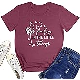 BLACKMYTH Women Crewneck Soft Tees Cute Graphic Butterfly T Shirts