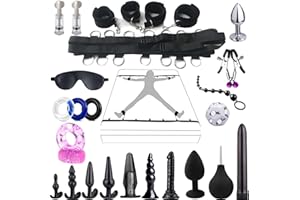 Sex Toy Bondage Gear & Accessories BDSM Kit Adjustable Fetish Bondage,Bedroom Toy with Hand Cuffs Ankle Cuff for Couple Sweat