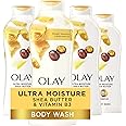 Olay Ultra Moisture Shea Butter Body Wash with B3 Complex - 22 Fl Oz (Pack of 4)