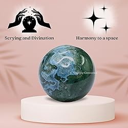 Amazing Gemstone Moss Agate Crystal Ball