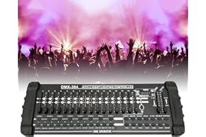 DMX Controller, DMX-384 Lighting Controller, Large Storage (48 Scene) + Multiple Controls (16 Computer Lights), LED Gooseneck