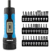キャリコP Neiko 10574A 1/4” Drive Torque Wrench Screwdriver Set | 30