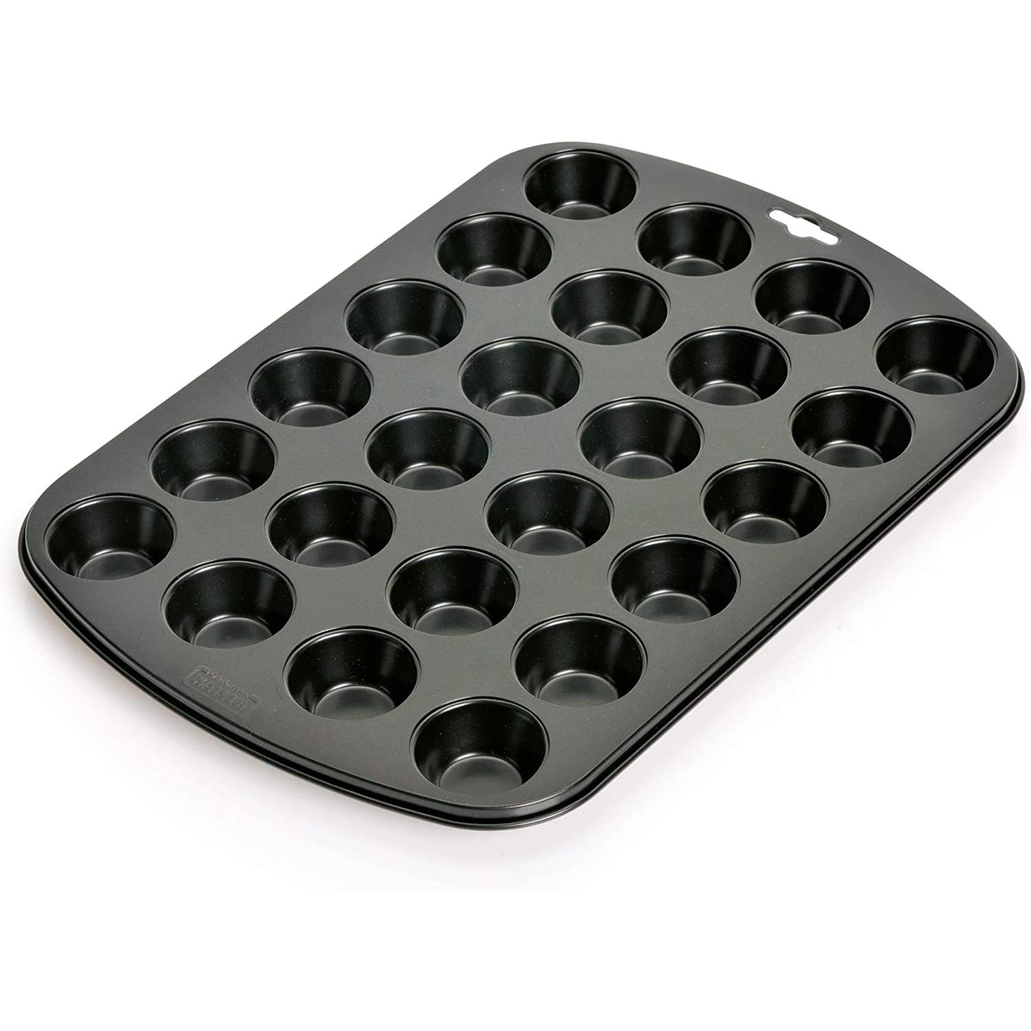 Kaiser 646237 24-Cup Mini Muffin Pan 38 x 27 cm Creativ Very Good Non-Stick Coating Short Baking Time for Sweet and Savoury Recipes White