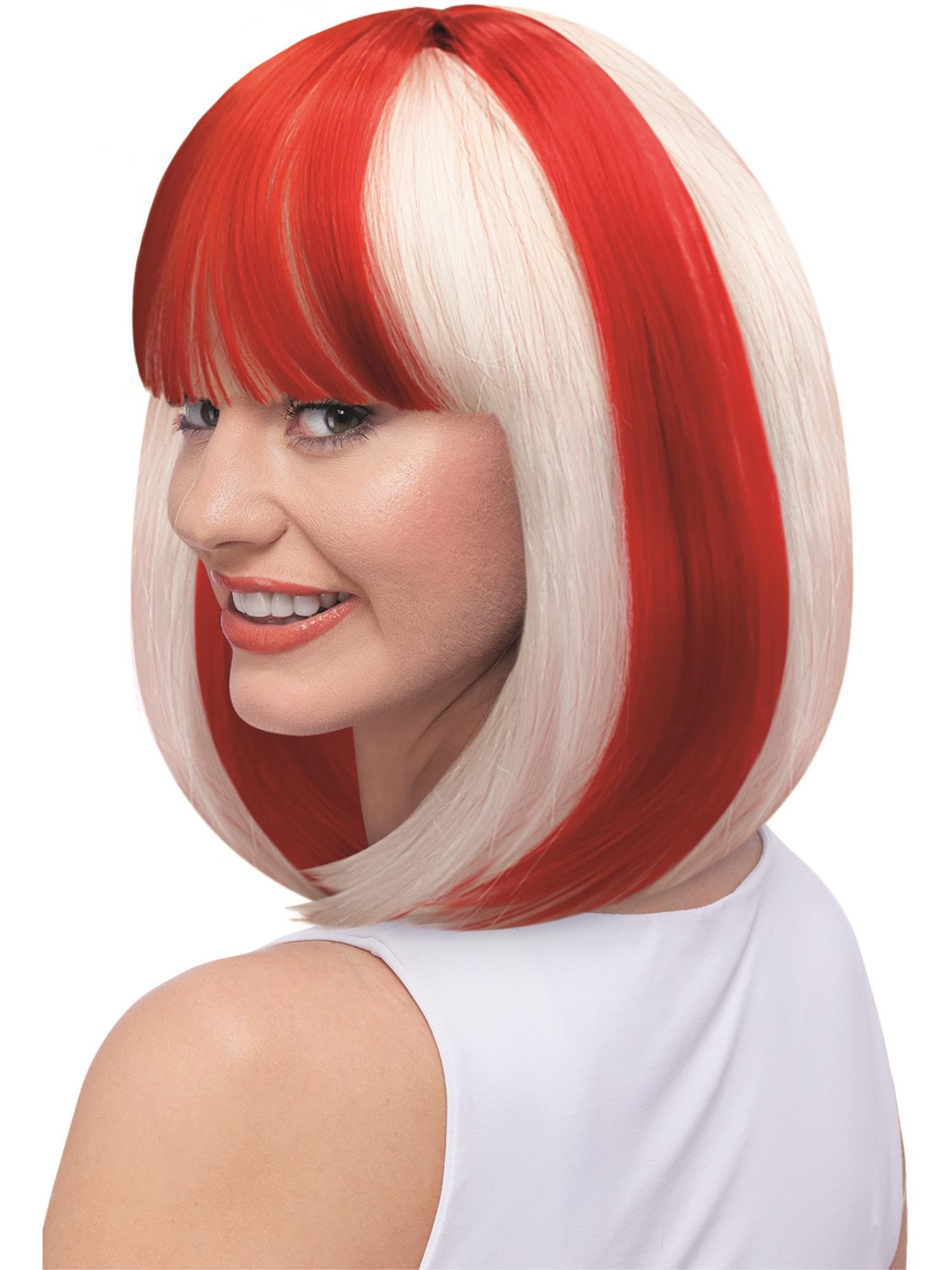 Smiffys England Lola Wig, St George England Fancy Dress, Adult Dress Up Wigs