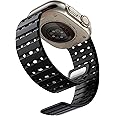 Bandletic Compatible with Apple Watch Ultra 2/Ultra Band 49mm/46mm/45mm/44mm/42mm(3/2/1) Men Women, Magnetic Silicone Rugged Sport Watchband for iWatch SE2/SE/10/9/8/7/6/5/4
