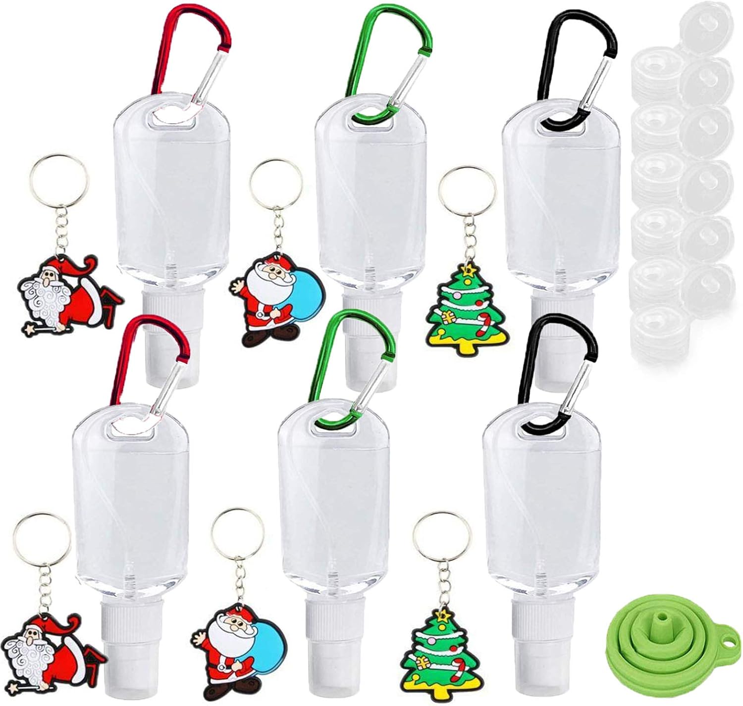 Travel Bottles Keychain, 2oz Portable Empty Hand Sanitizer Refillable